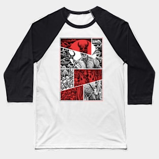 Satanic Abstract Devil Baseball T-Shirt